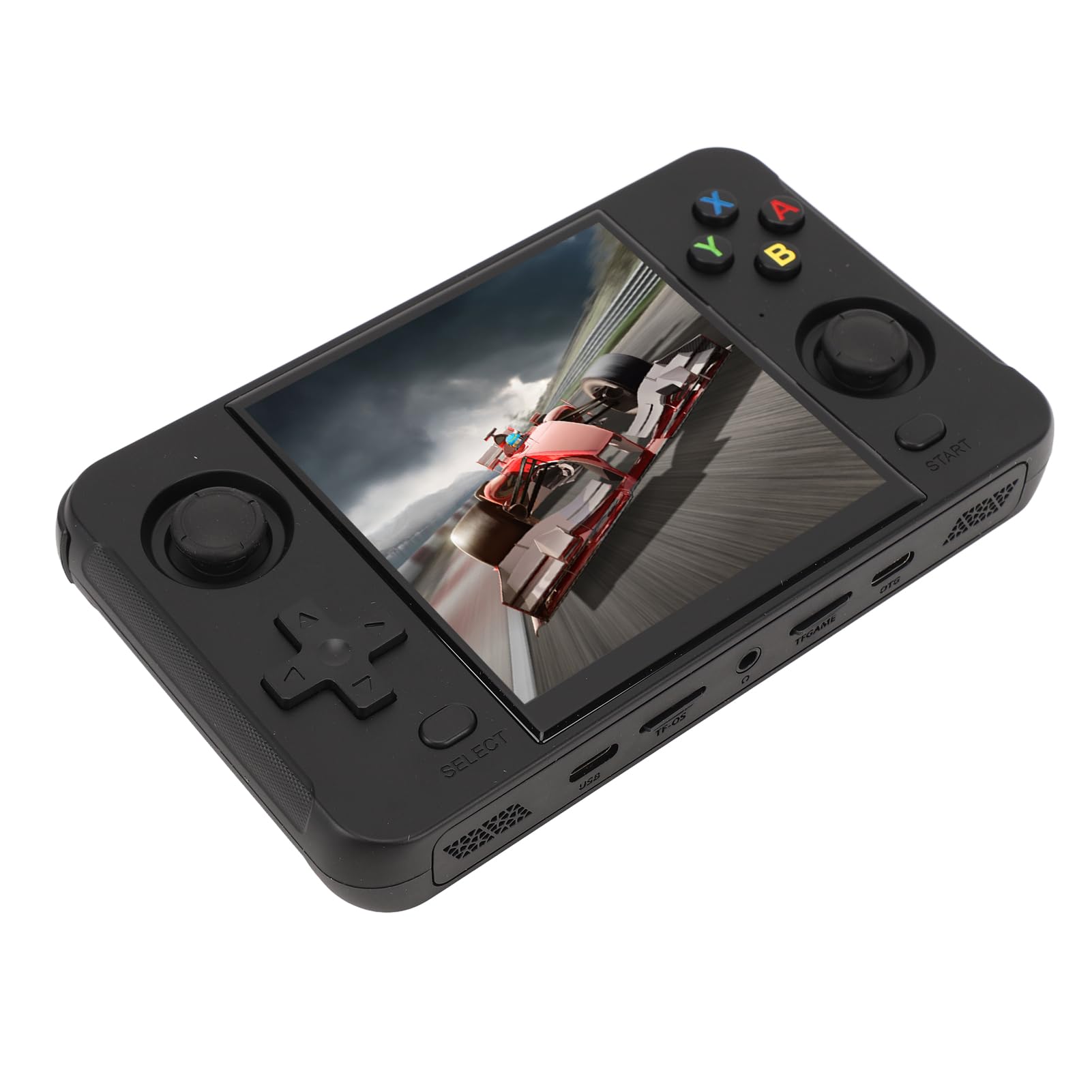 VBESTLIFE Tragbare Handheld-Spielekonsole mit Dual-Joystick, 4-Zoll-IPS-Bildschirm, 16G-64G-Speicherkarte, Unterstützt 2,4-GHz-Online-Spiele, Handheld-Konsole für Spieler (Black)