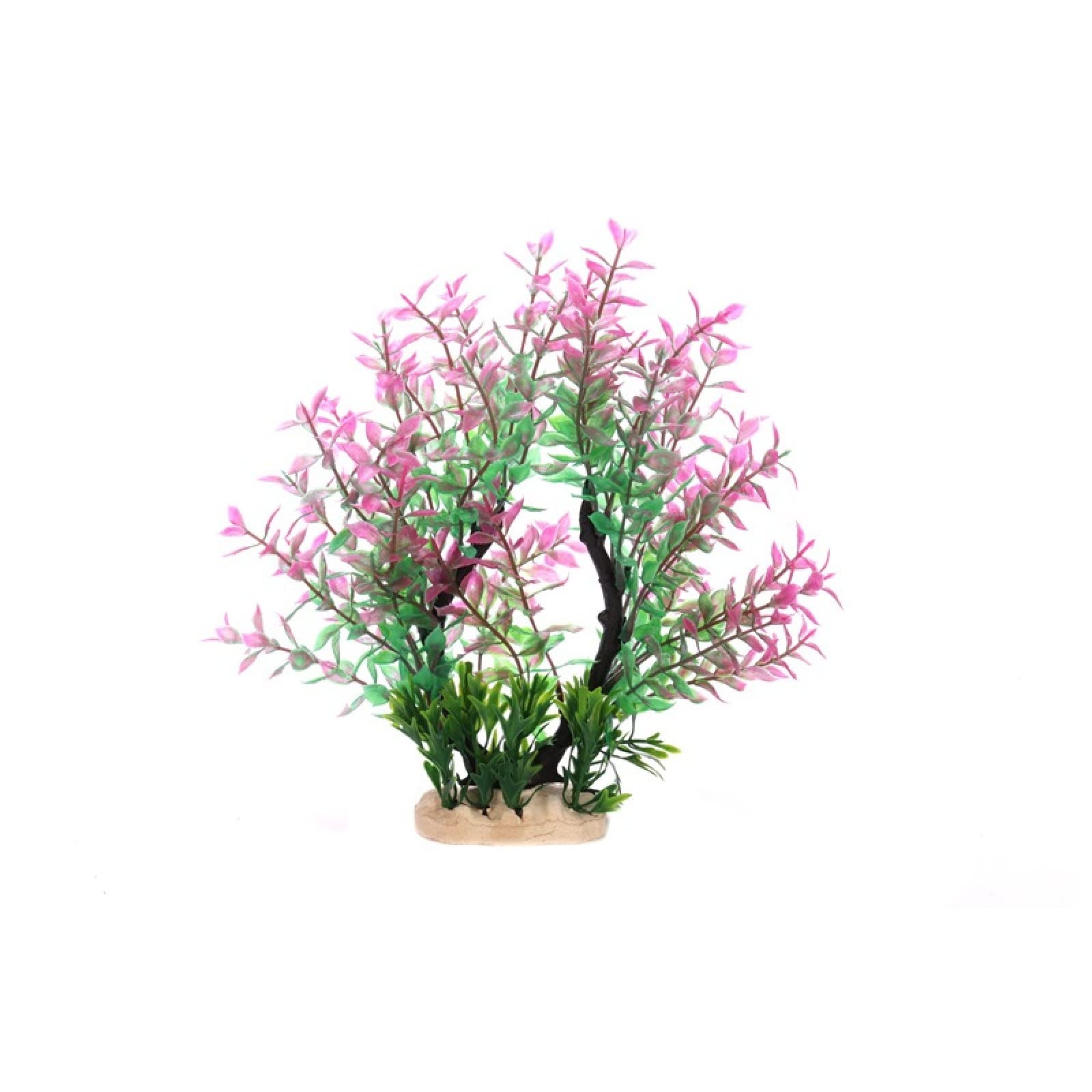 Pianta acquatica artificiale per acquario, piante acquatiche finte, decorazione per acquario, multicolore, 26 x 26 cm, confezione da 2 (Roze)