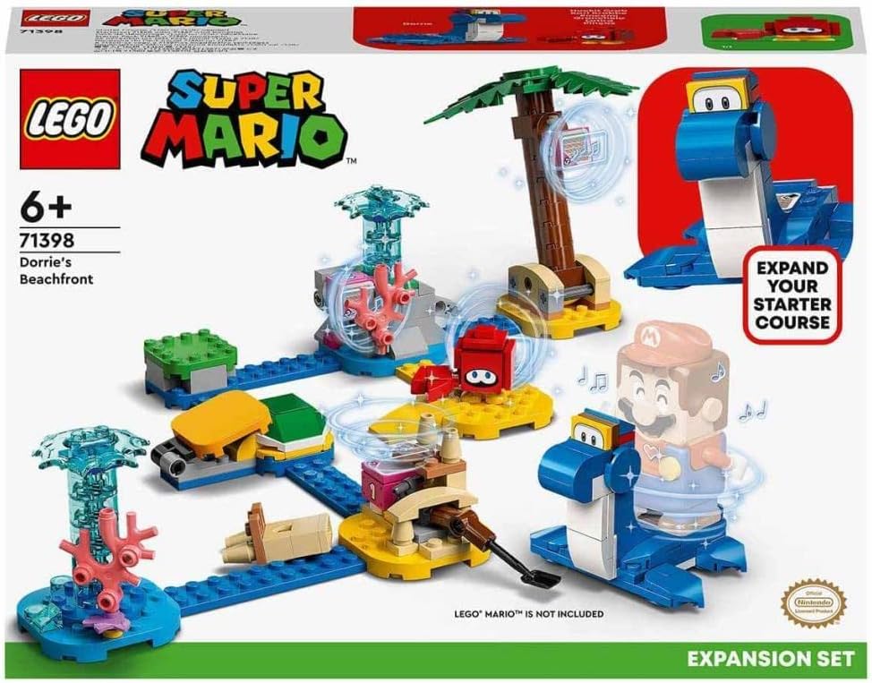 LEGO 71398 Super Mario Dorrie's Seaside Expansion Set, Building Toy with Crab for Kids +6 Years