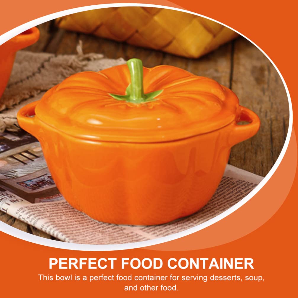 1 Pc Tazón De Calabaza Tazón De Leche Sopera De Porcelana Tazones De Sopa De Porcelana Tazón De Sopa De Vapor Tazón De Bocadillos Tazón De Dulces Cacerola Pequeña Cerámica