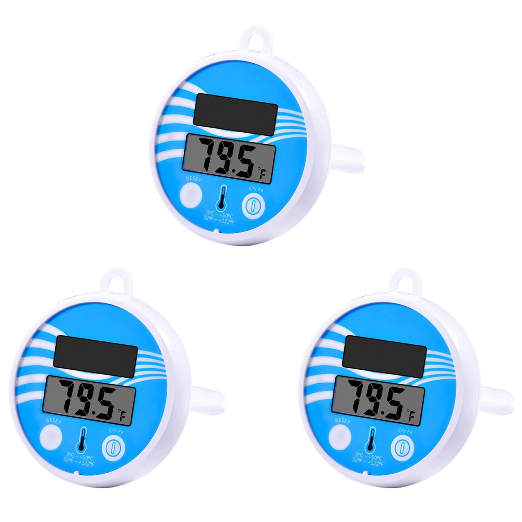 Jnchdghwa 3X Floating Pool Thermometer Wireless - Swimming Pool Temperature Thermometer Easy Read, Solar Digital Pool Thermometer