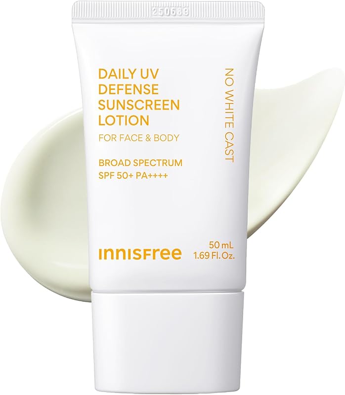 innisfree Daily UV Defense Sunscreen SPF 50+ PA++++, Korean Face Sunscreen, Invisible Finish, Broad Spectrum, No White Cast, Lightweight, Hydrating, Available in Gift Sets & Jumbo