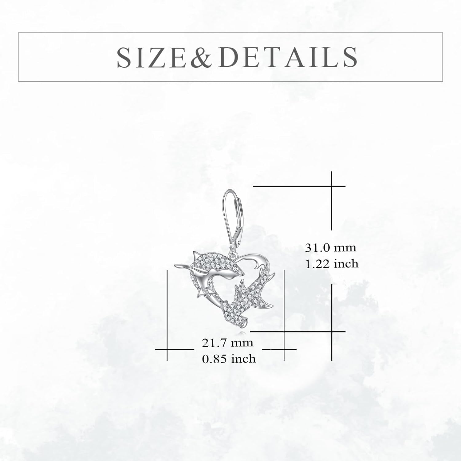 Animal Earrings Sterling Silver Moonstone Dangle Drop Earrings Animals Jewelry Gift for Women - Image 6