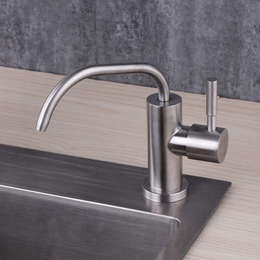 s 1/4'' Osmosis Filtro de Agua Potable Cocina Acero Inoxidable Grifo para Beber Directo purificador de Agua trefilado Grifo de purificación de Agua-a