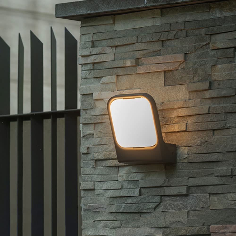 Applique Murale Extérieure Applique Murale 20W, Lumière LED Extérieure en Aluminium, Applique Extérieure Étanche IP65 pour Porte D'entrée, Patio, Terrasse, Couloir, Garage, Porche