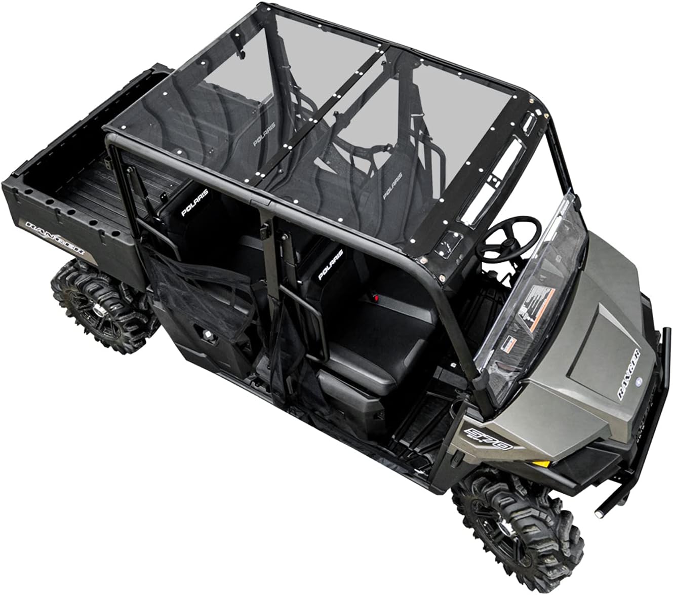 SuperATV Dark Tinted Roof for Polaris Ranger SP 570 Crew | Polaris Ranger Roof Gives Full Visibility and Awareness | 1/4" Polycarbonate | Sealed Edges Prevent Leaking | USA Made