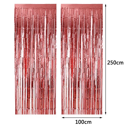 3 Pezzi Tende Orpello Metallico, Frange di Lamina