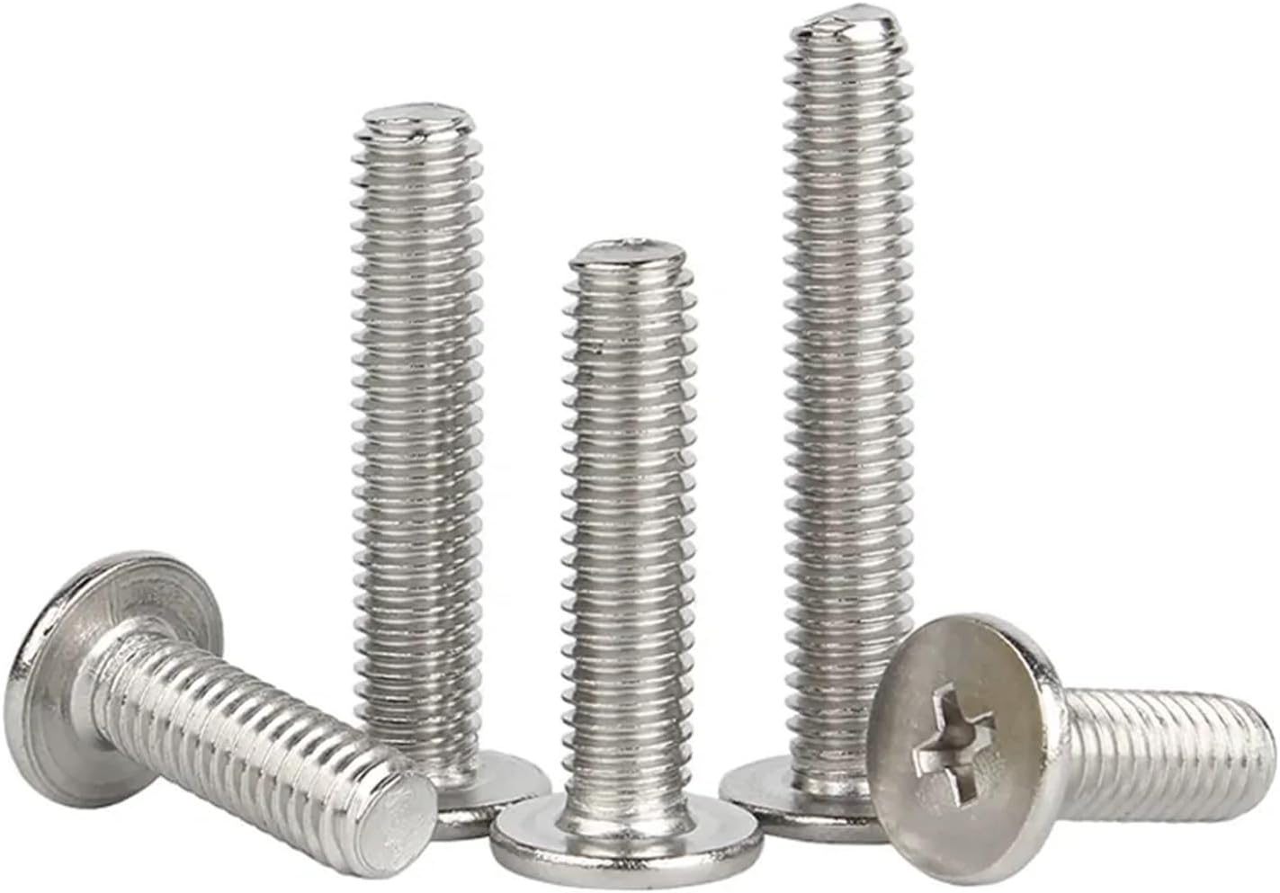5/10/ 20pcs M1.4 M1.6 M2 M2.5 M3 M4 M5 M6 M8 304 Stainless Steel CM Cross Phillips Ultra Thin Super Low Flat Head Screw Bolt(2MM,M1.4 x20pcs)