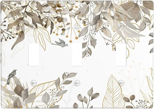 Miniatura 69 de Placas de pared para receptáculo de dispositivo dúplex de 1 banda, cubiertas de toma de corriente azul retro onduladas, cubiertas decorativas para