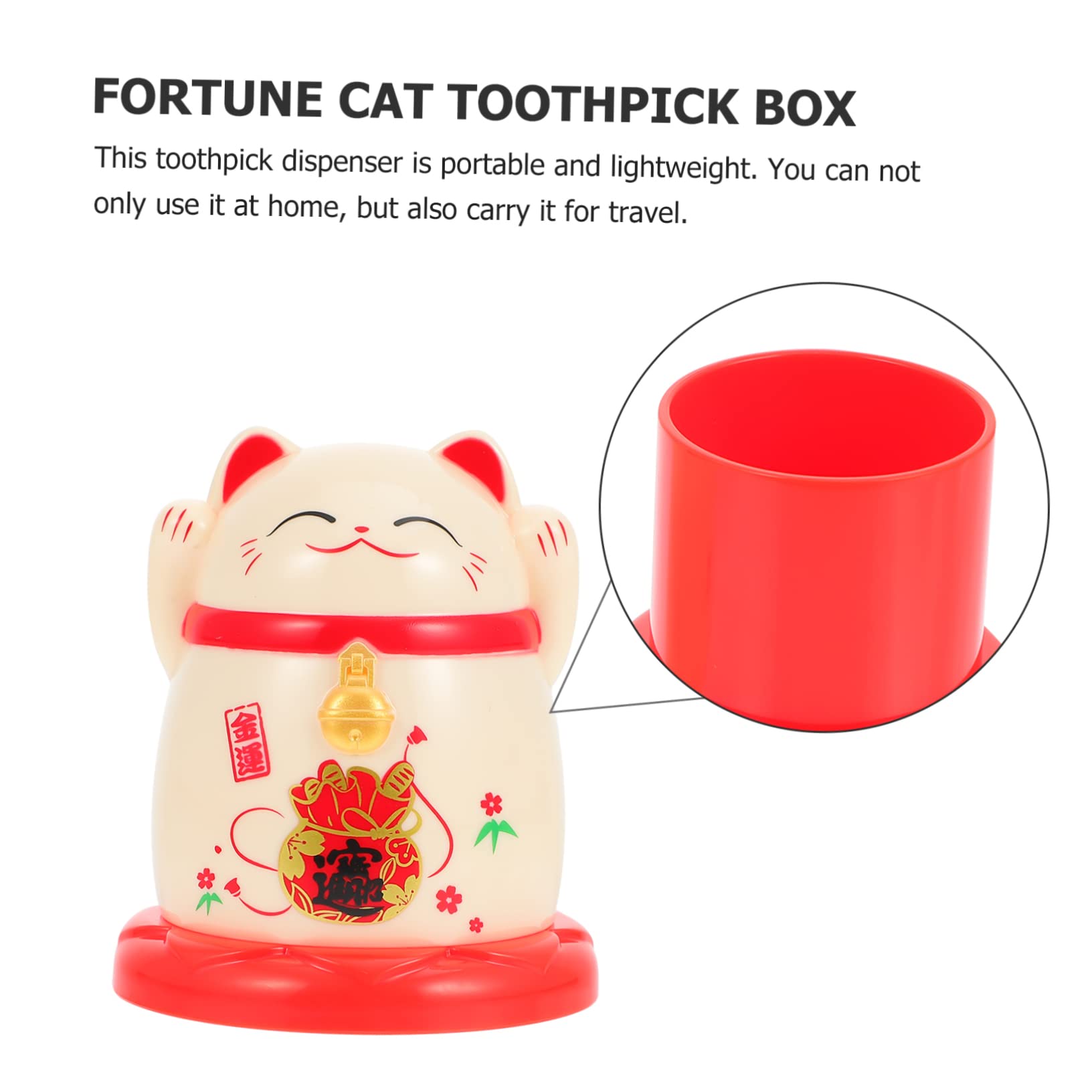 GRIRIW 1 PC Toothpick Holder Bottle Car Cotton Dispenser Decor Appetizer Toothpicks Cotton Swab Dispenser Feng Shui Ornament Makeup Organzier Toothpick Case Environmental Abs Colorful