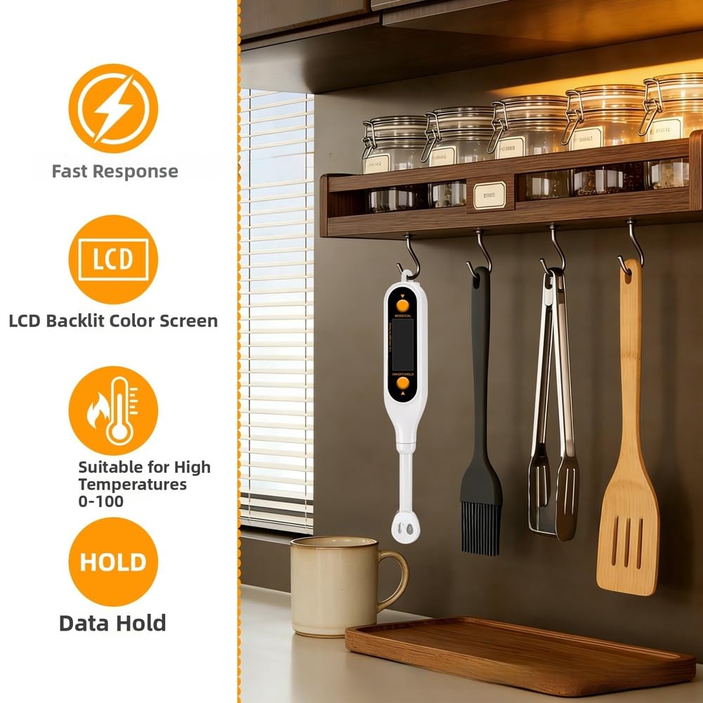 Medidor de salinidad, probador digital 5 en 1 para líquidos, medidas para temperatura SG, pantalla LCD de retroiluminación para cocina, preparación de cerveza