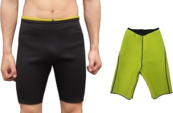 Vinmin Mens Neoprene Sauna Sweat Shorts, Thermo Workout Capri Pants
