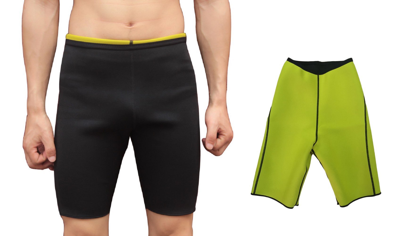 Vinmin Hot Mens Shaper Pants Sweat Slimming Sauna Black Shorts