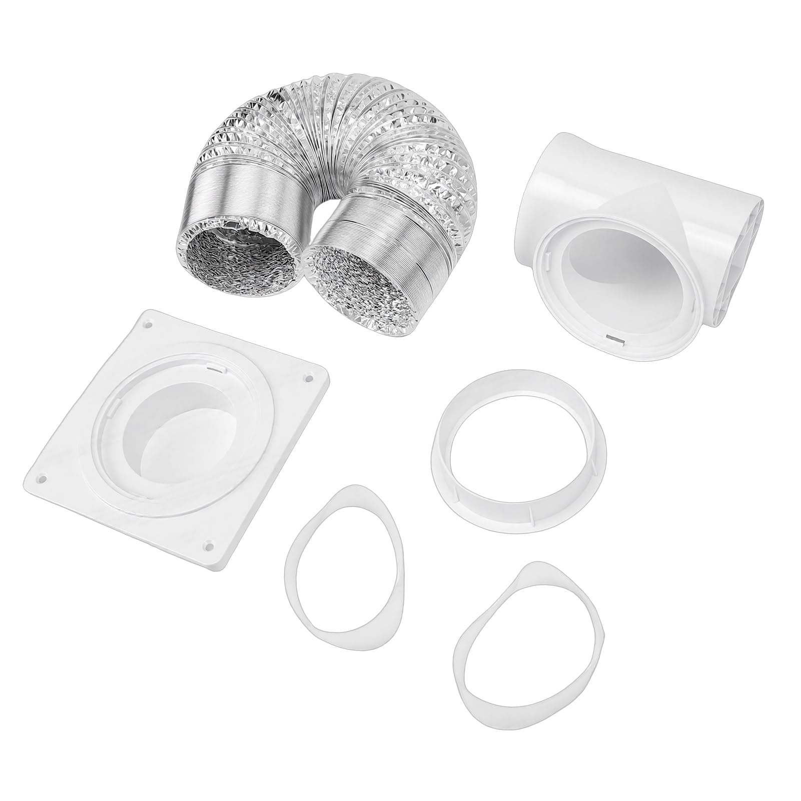 Kit de codo de placa de pared para ventilación de secadora de 4 pulgadas | Espacio reducido de 90 grados