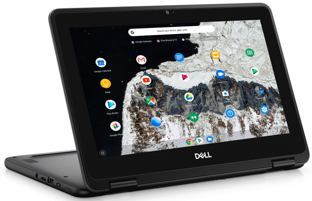 Dell Chromebook 11 3100 Computer portatile 2 in 1, notebook touchscreen da 11,6 pollici, Chrome OS (ricondizionato) (Pollici, 11.6, Nero, Grafica integrata, 32, GB, Chrome OS, GB, 4)