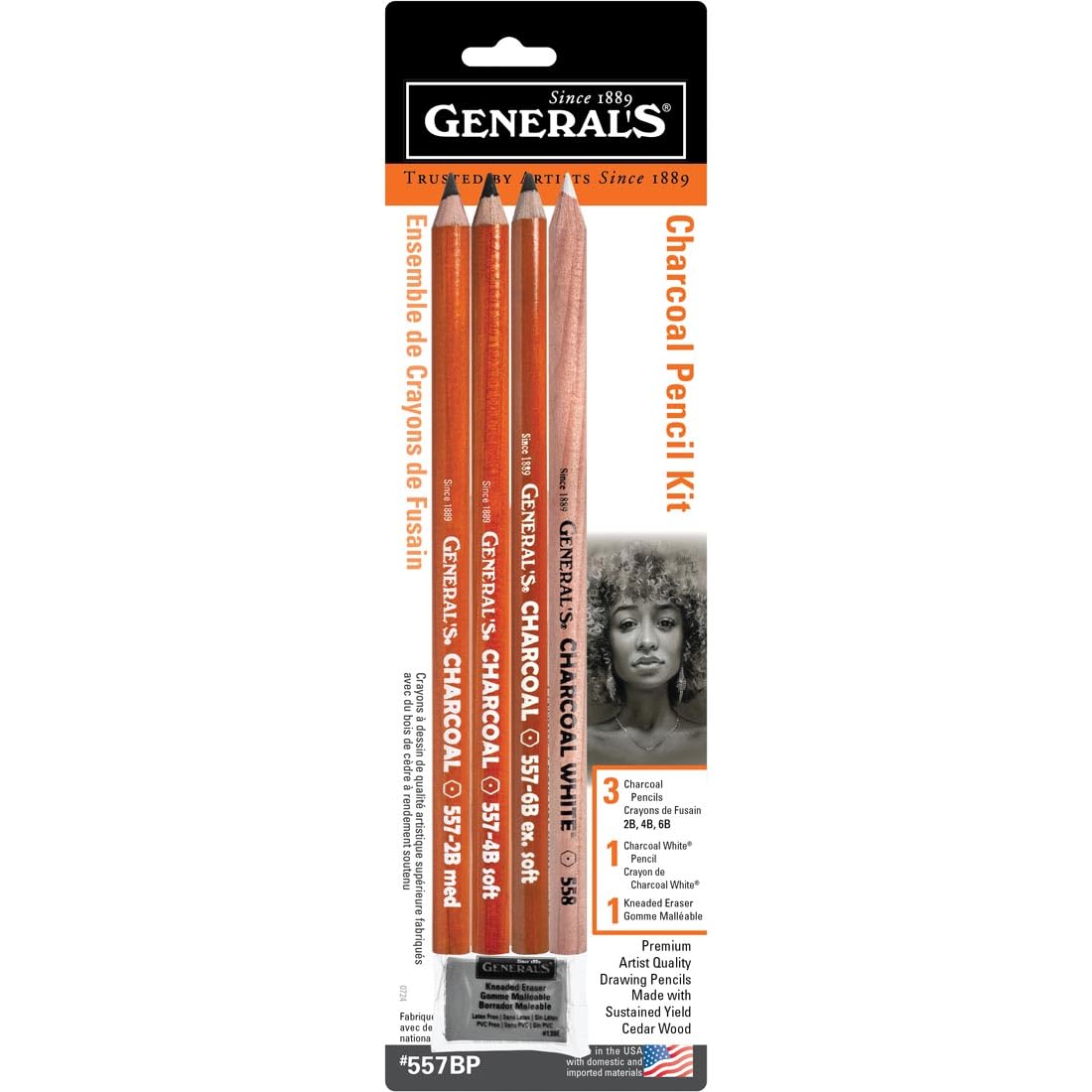General Pencil 138504 Charcoal Pencil Kit-5 Pieces