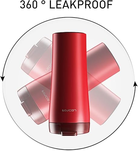 Miniatura 10 de Taza de viaje de café con tapa antiderrames, vaso de acero inoxidable de doble pared aislado al vacío, taza térmica para bebidas, 16 onzas, alce