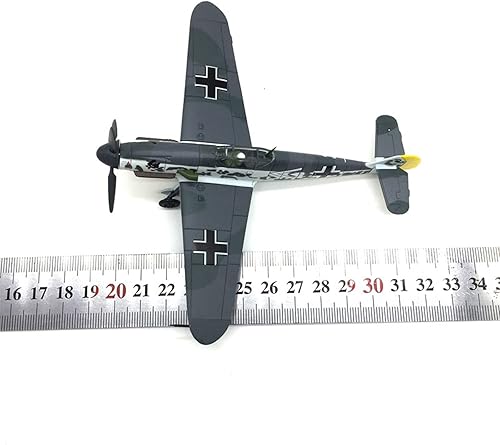 Miniatura 9 de 1:72 Aleación WWII BF109 Modelo de caza Modelo de avión militar Modelo de avión Modelo de avión Simulación Aviación Ciencia Exposición Modelo