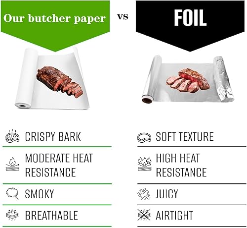 Miniatura 10 de Rollo de papel de carnicero rosa, 12 pulgadas x 60 pies, sin encerar, sin blanqueador, perfecto para ahumar carne, pechuga, hervir cangrejos o