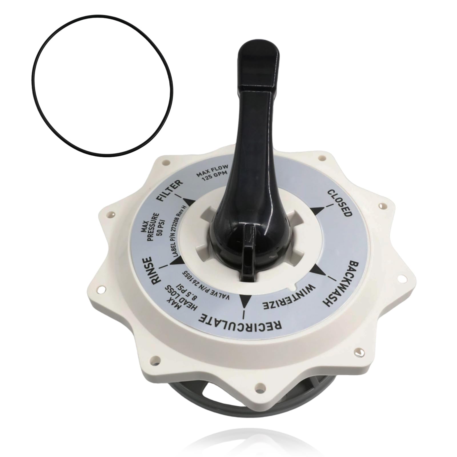 270067 2 Inch Top Valve Assembly Replacement Kit Replacement for Hiflow Top and Side Mount Pool Spa Multiport Valve