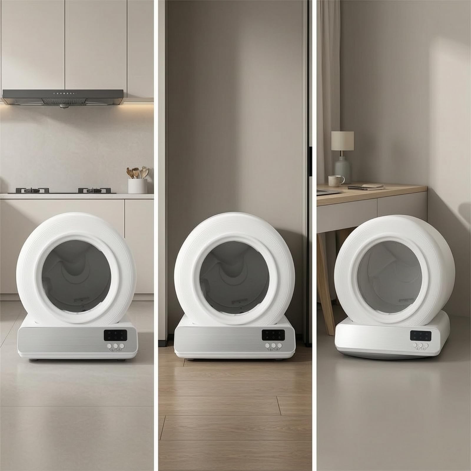 Automatic Litter Cleaner Lettiera Automatica Cassetta Igienica Box Autopulente Robot per Gatti con Pulizia Automatica E Riduzione Odori Materiali
