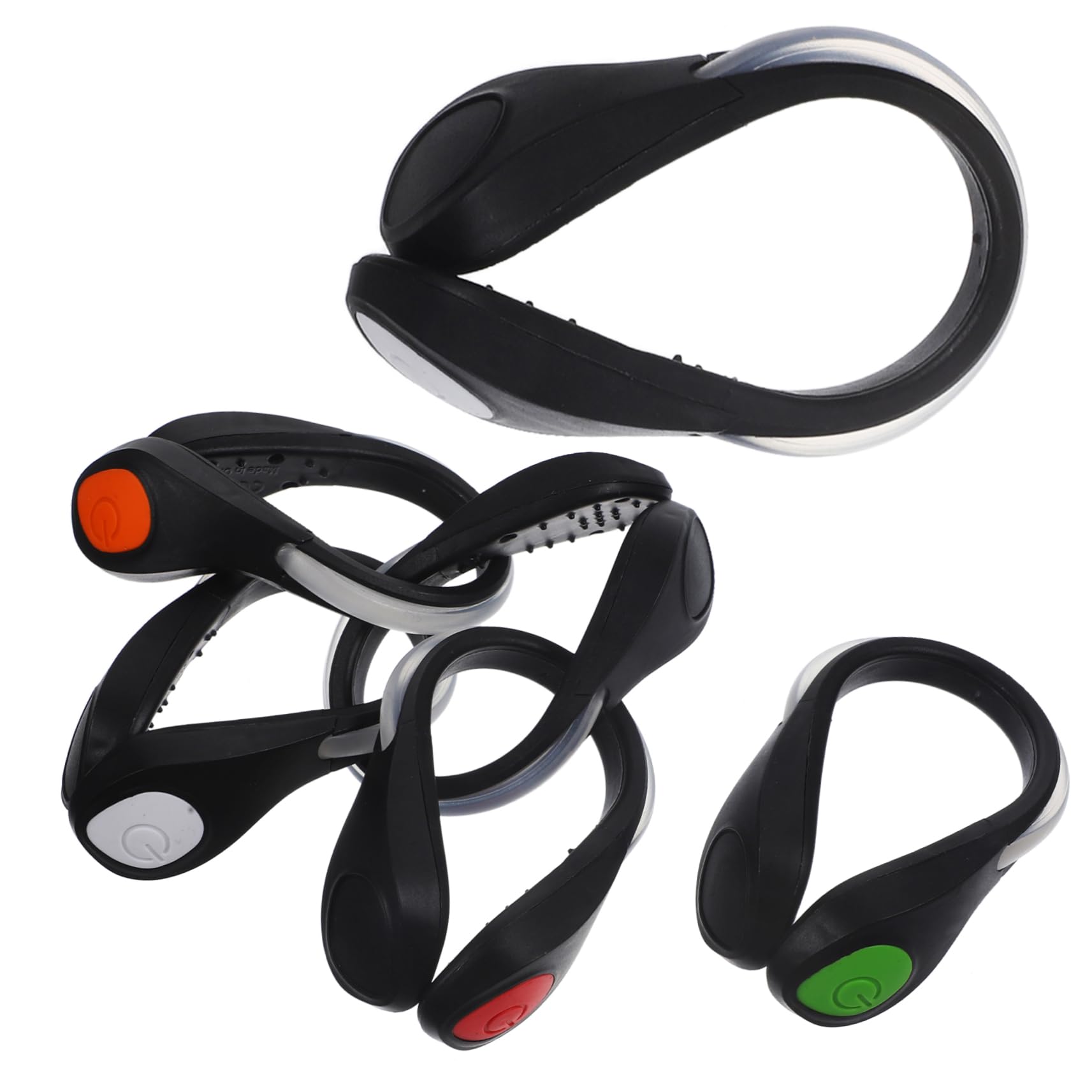 KOMBIUDA 6Pcs LED Shoe Lights for Night Running Safety Clip Lights for Runners Easy Attachment with Non Skid Design for Walking and Evening Activities