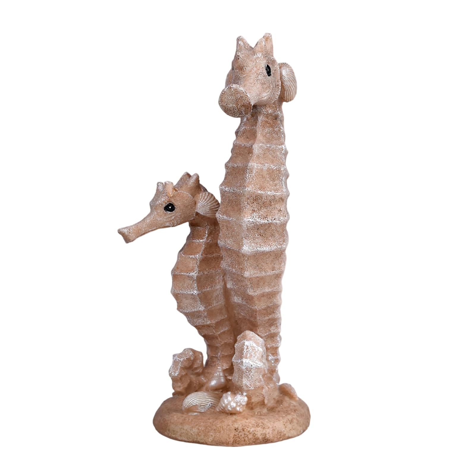 Pasisuu Coastal Resin Ornament Set – Pelican Seagull Seahorse Figurines, Nordic Seaside Tabletop Decor for Living Room Shelf C