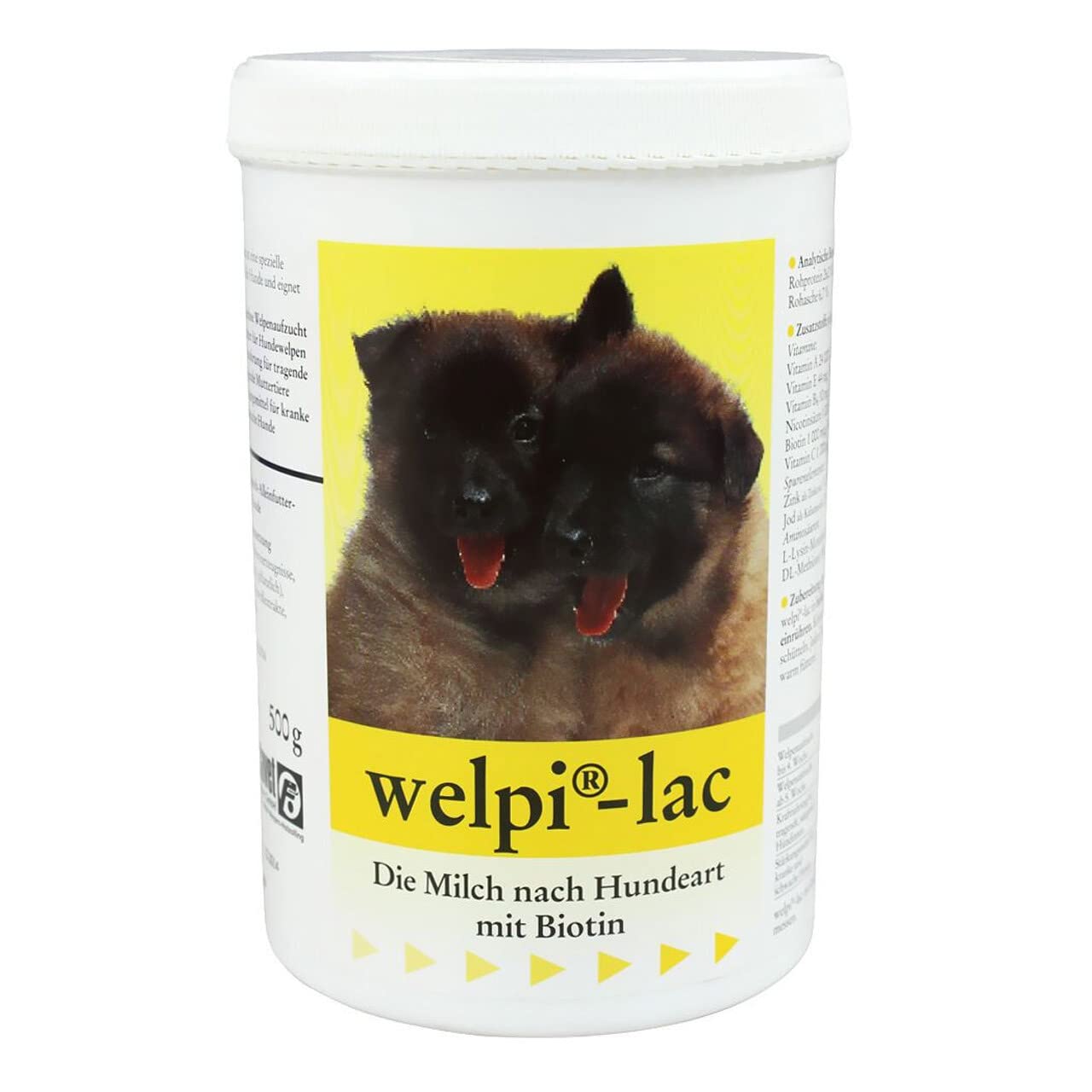 Welpi-Lac 500 g | Lait pour chiots | Biotine | Nourriture puissante d'élevage