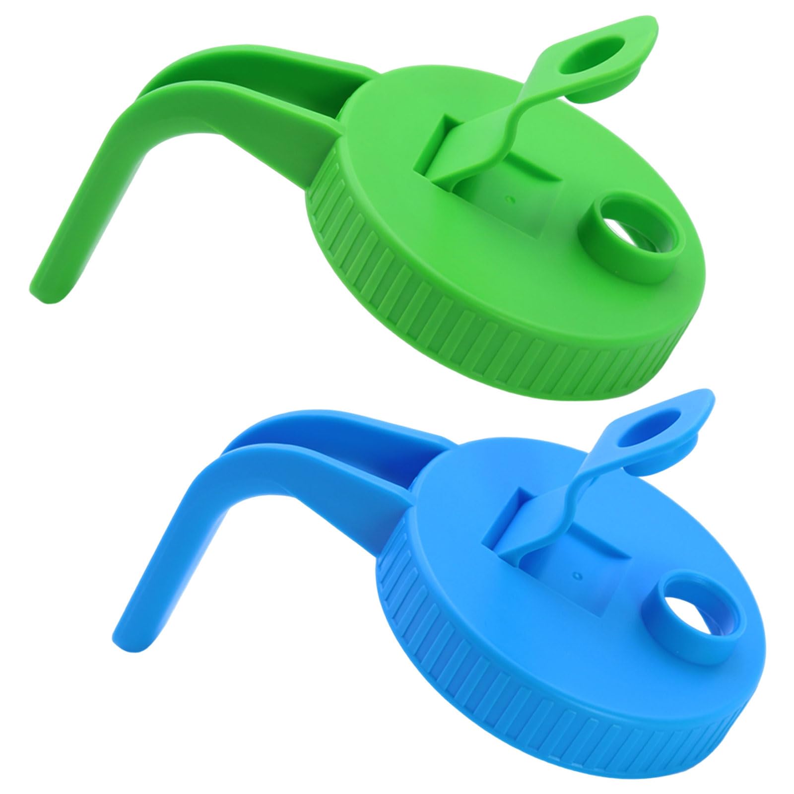 Dexspoeny Wide Mouth Mason Jar Lids with Handle Flip Cap Lids for Mason Jar Easy to Pour Spout,Airtight & Leak-proof Seal,Reusable Canning Lids for Drink,Pour,Sip,Store (Blue, Green)