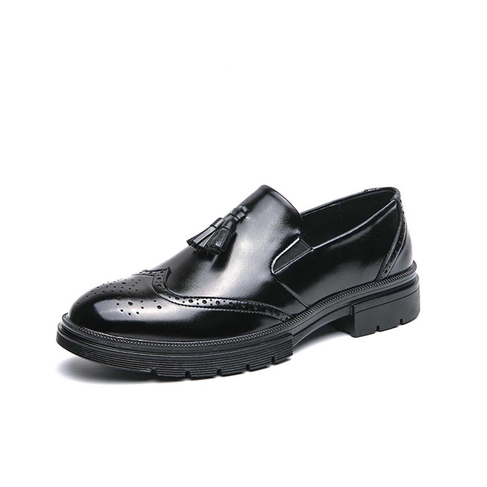 Mocassini Uomo in Pelle con Nappine Scarpe Eleganti Brogue