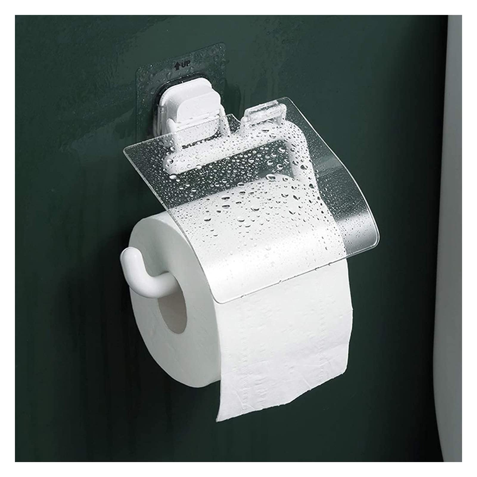 トイレットペーパーホルダーバスルーム用クリアティッシュロールディスペンサー Amazon｜トイレットペーパーホルダー 透明なカバーの浴室の