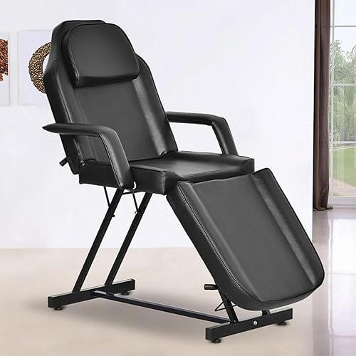 Paddie Cama de masaje profesional plegable de 3 secciones, mesa de tatuaje ajustable para cliente, silla facial de 73 pulgadas para esteticista, disponible en Yaxa Mexico