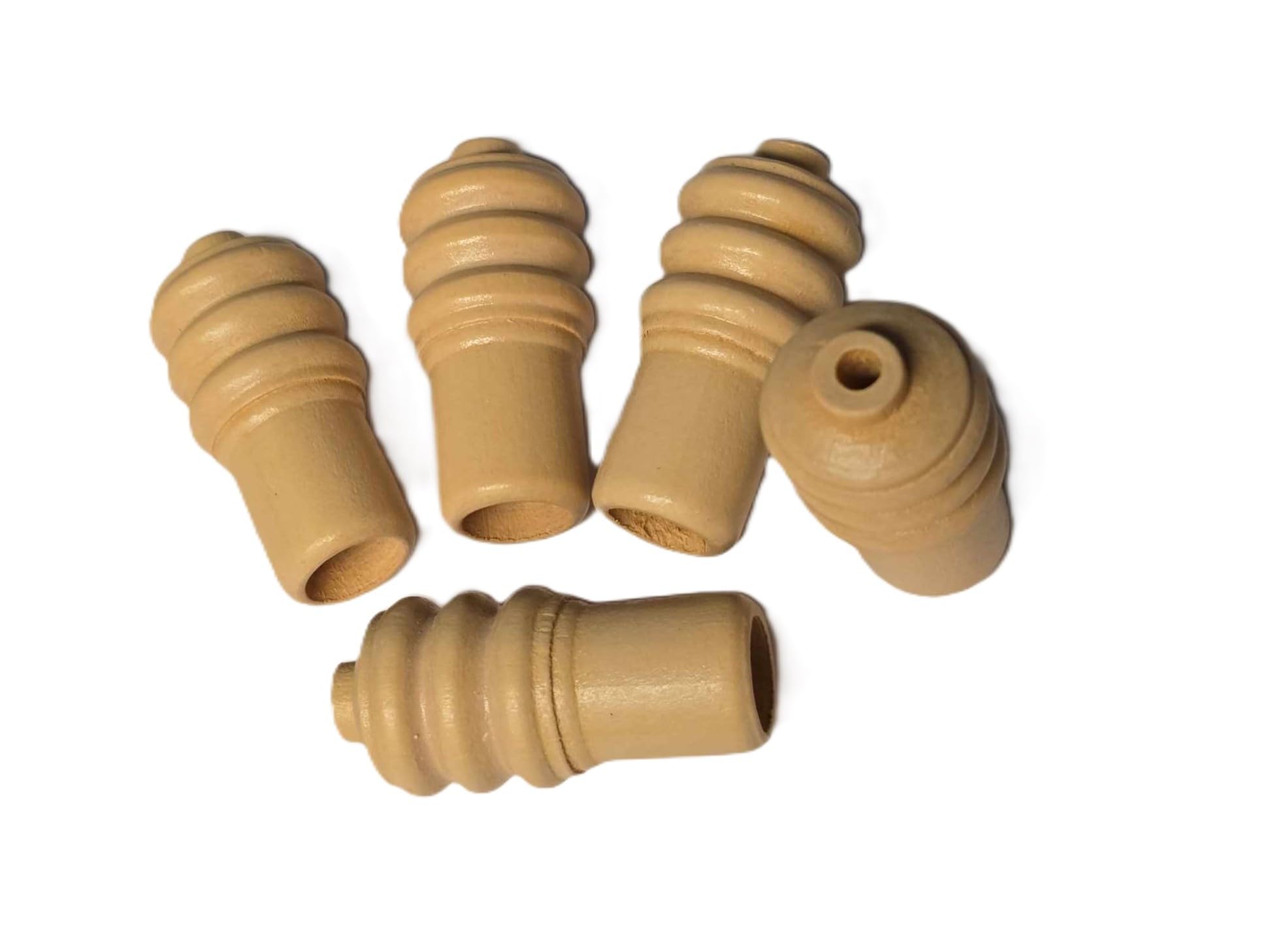 2 WOODEN ROMAN BLIND ACORN - Boxwood wood cord pull String end weight