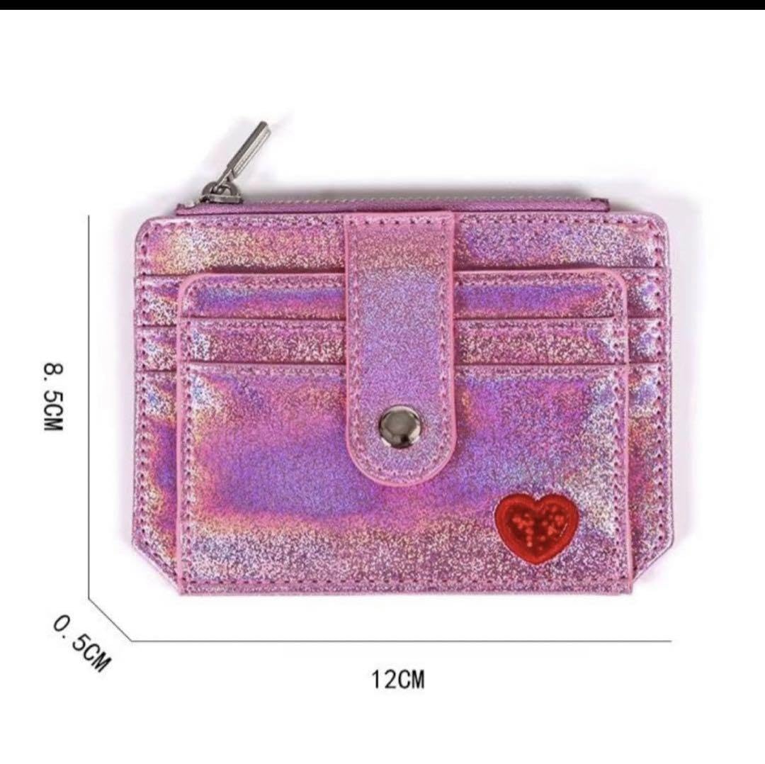 Amazon.co.jp: 韓国っぽグリッター ミニ財布 シルバー パスケース