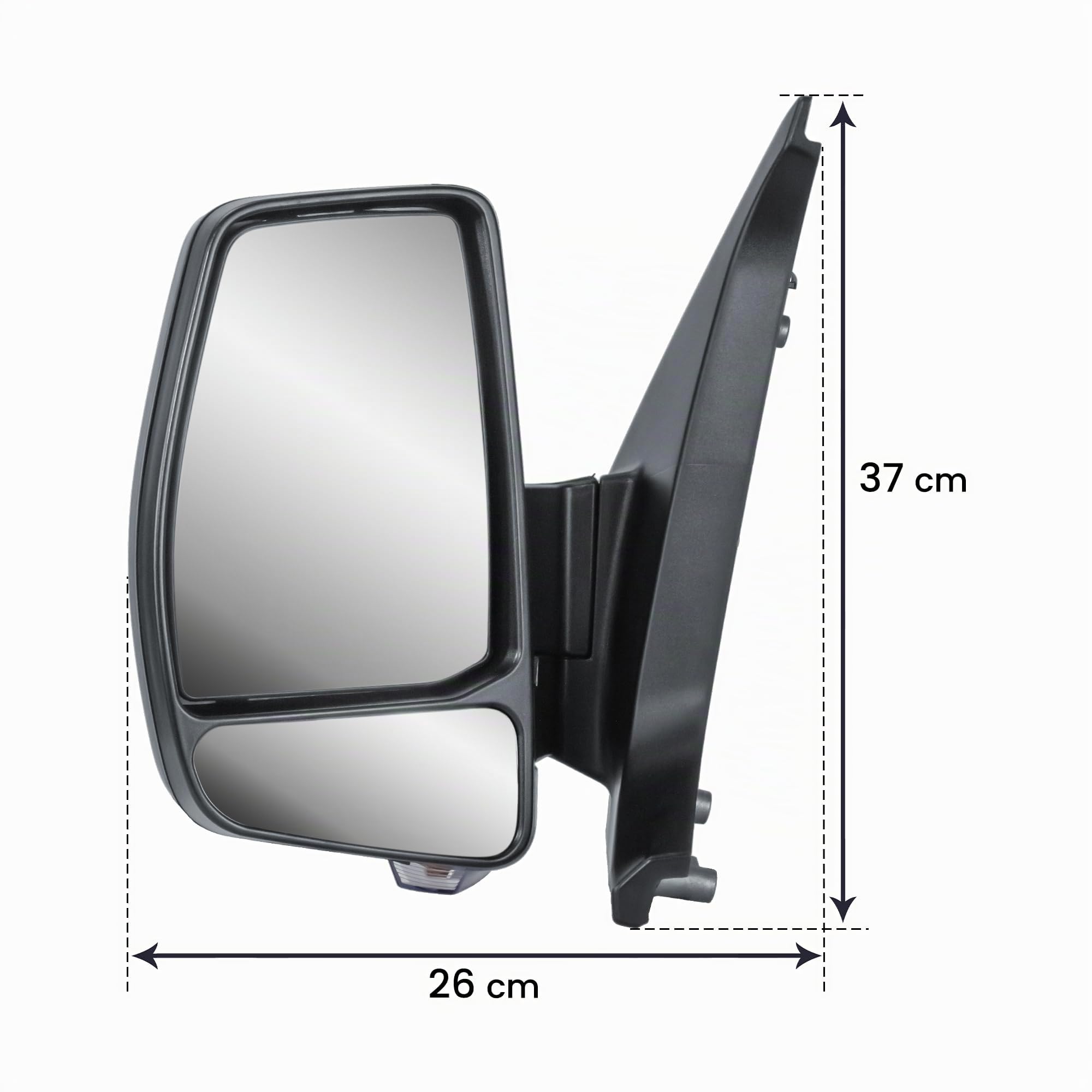 Specchietto retrovisore sinistro elettrico e riscaldabile con indicatori di direzione Textured Cover per Ford Transit Tourneo Custom V362 2012-2023