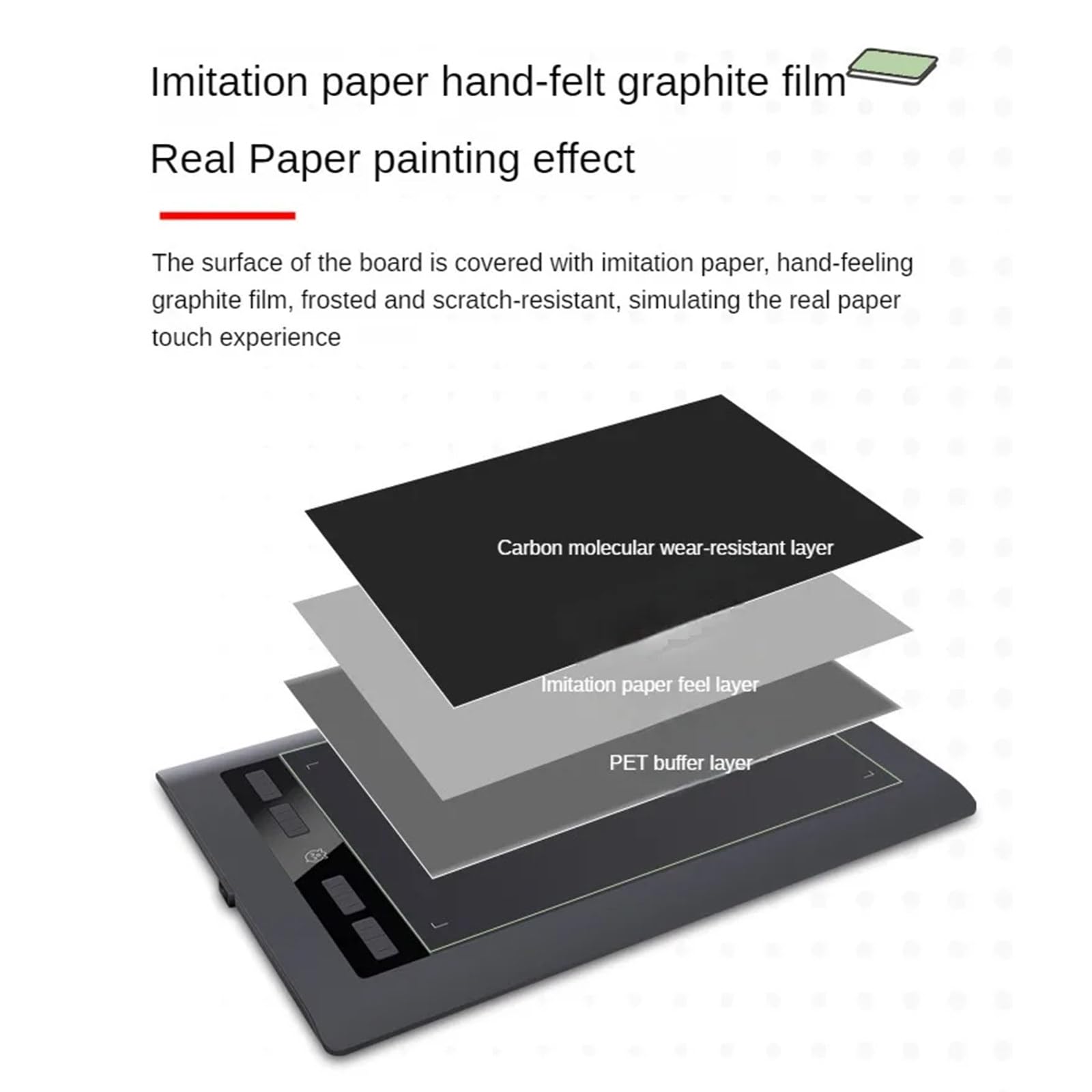 Tavoletta grafica con stilo senza batteria + funzione di inclinazione + sensibilità alla pressione 8192 + tavoletta con penna con 8 tasti di scelta rapida per principianti