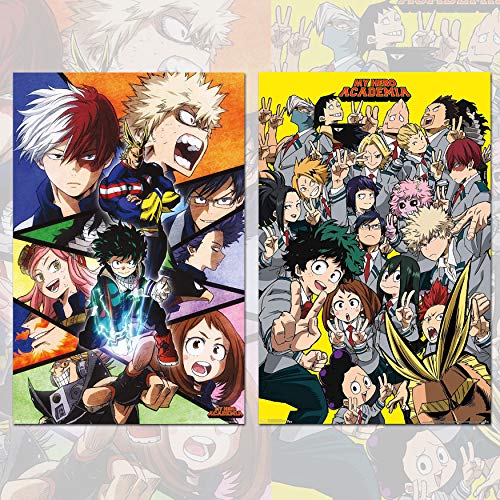 GTOTd Anime posters Wall Poster 8 Pcs 11.5\" x 16.5\"- (with anime stickers 20Pcs)- Unframed Version Poster with Random Anime Stickers 20Pcs