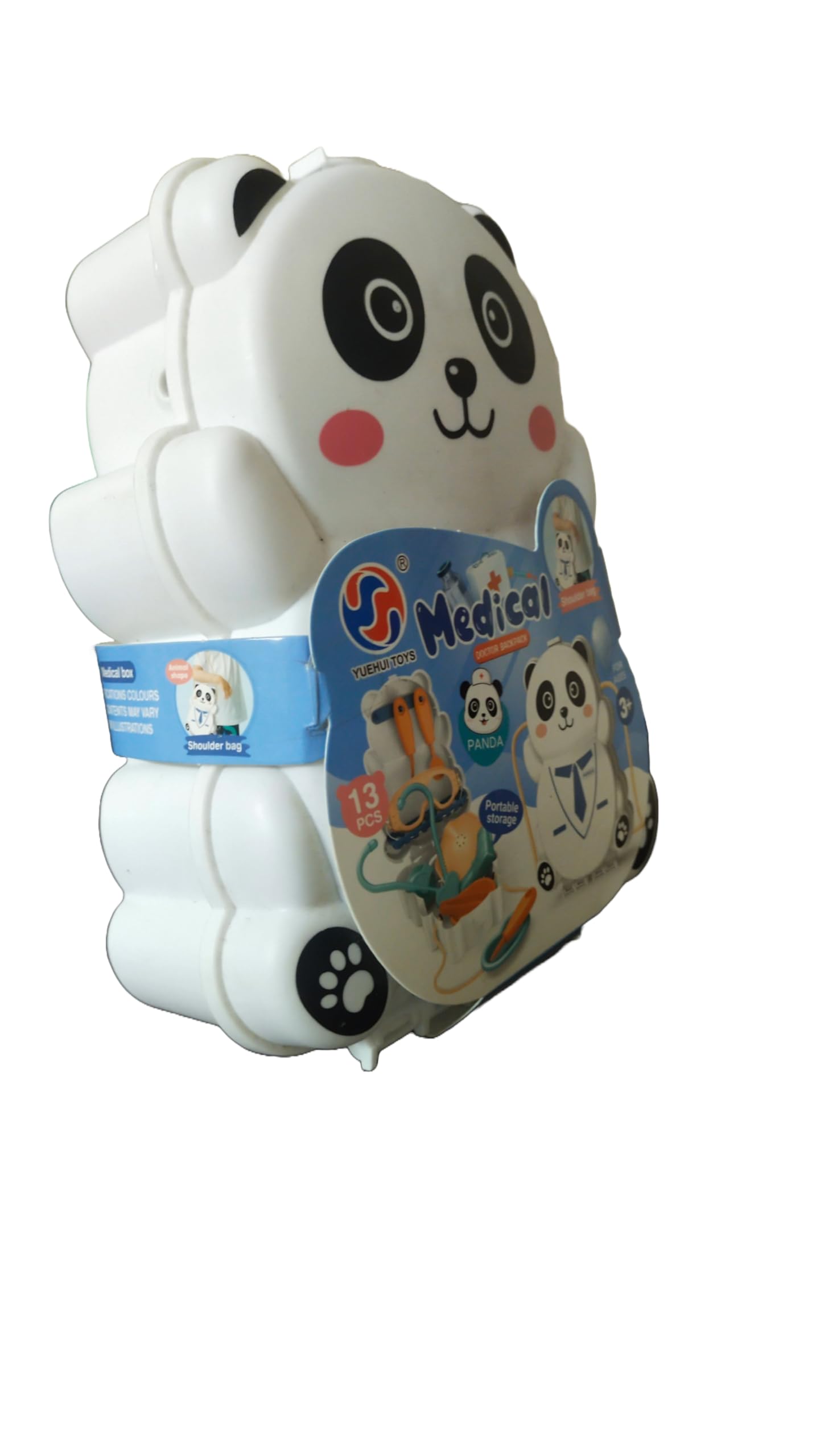Kids' 13-Piece Panda Backpack Kit - Portable Toy for Boys and Girls Aged 3 and Up 1
