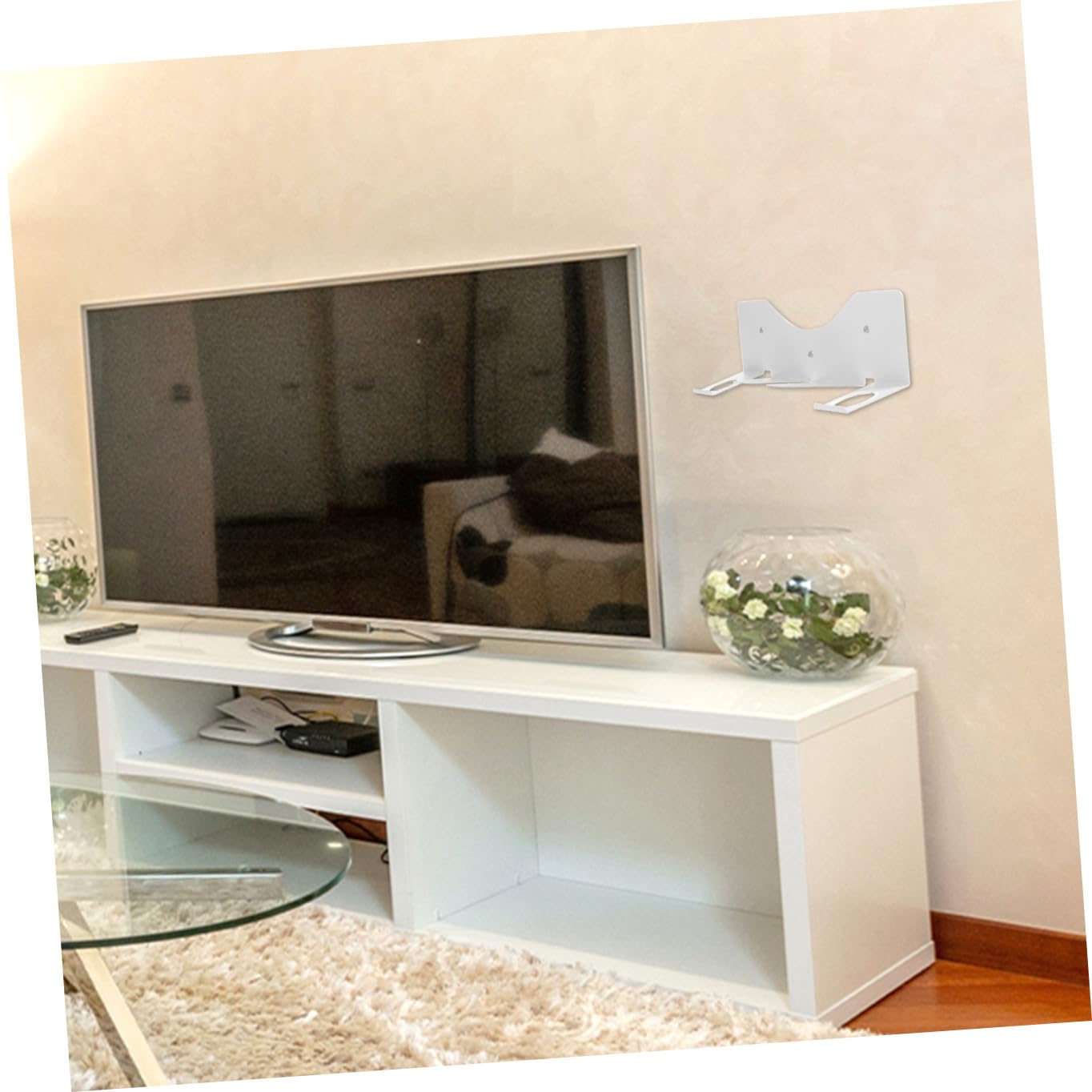 SHINEOFI Supporto da Parete in Ferro Bianco per Visori Vr e Controller Superficie Liscia Salvaspazio per Casa e Negozio