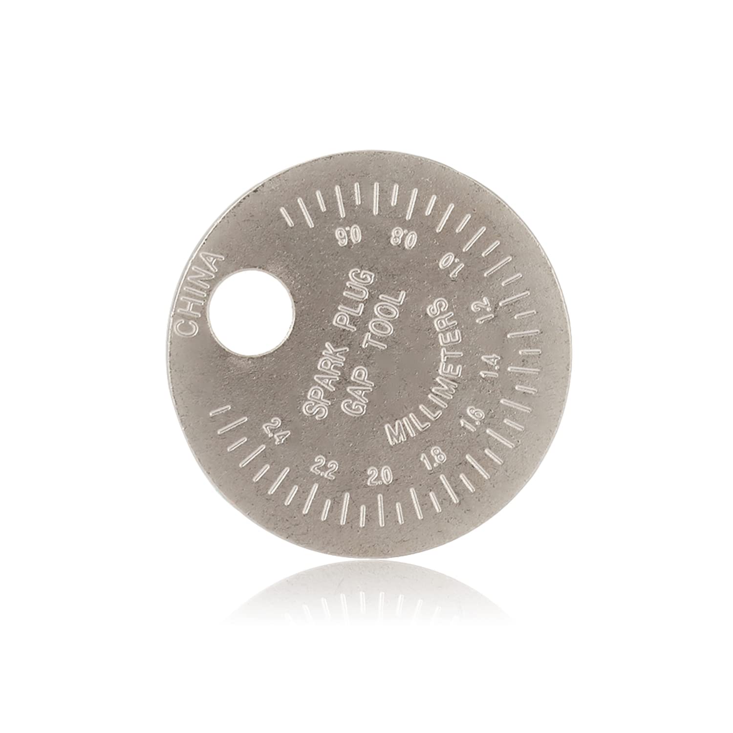 Strumento Gap Plug Gap, Gapper Gauge Wire Plug Gap, Candela Gap Gauge Strumento di misurazione Filo Candela Gap Gauge Strumento Scala da 0,020 a 0,100 pollici..