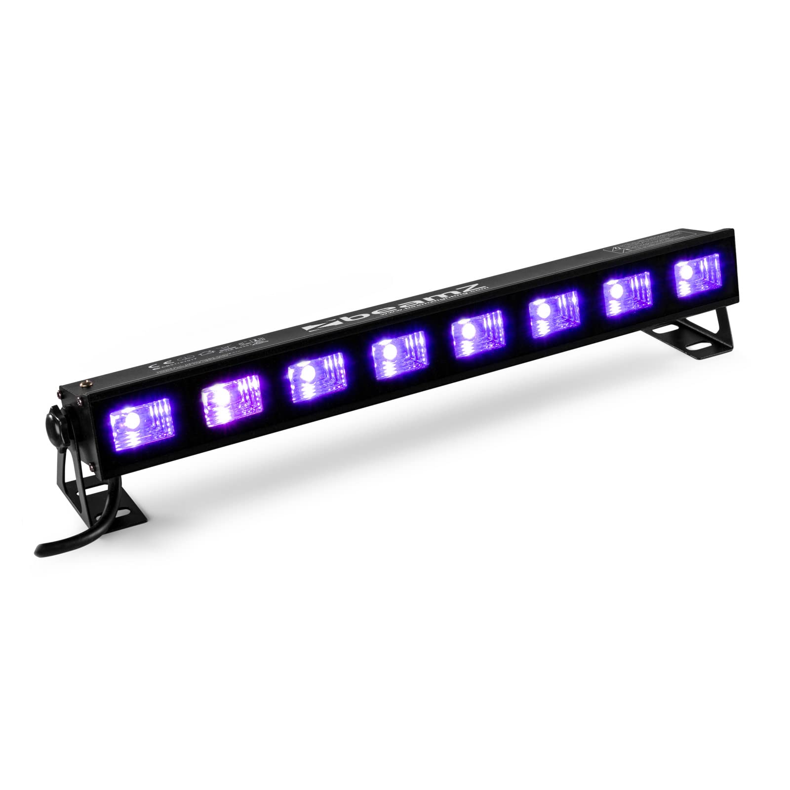 BeamZ Barre LED UV BUV93-8 LED UV, Puissance 3 Watts chacune, Consommation 30W, Très Légère, Facile à Transporter, Idéale pour les Soirées à Thème