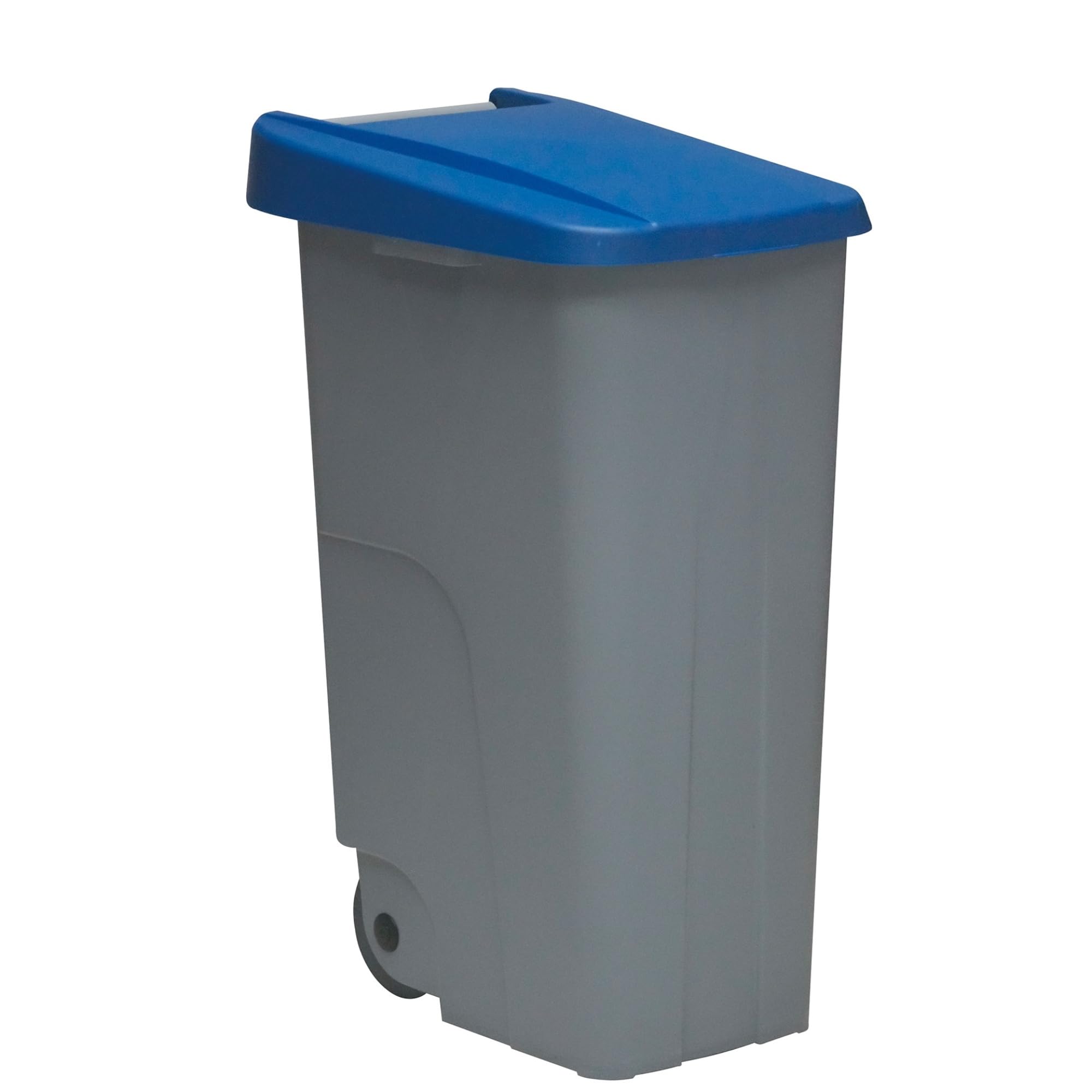 WELL HOME MOBILIARIO & DECORACIÓN Contenedor Cerrado 85L Azul H.76cm + Rollo 10 bolsas de basura 100L