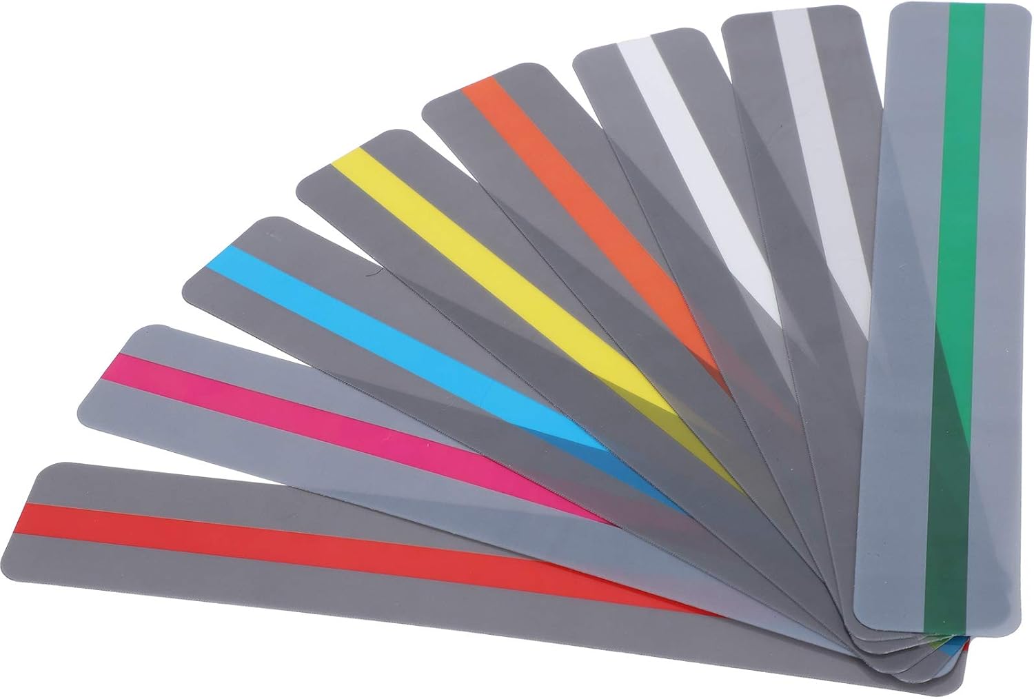 8Pcs Reading Strips, Highlight Text Colored Read Bookmark Highlight Bookmarks Strips Window Reading Ruler with Coloured Overlays