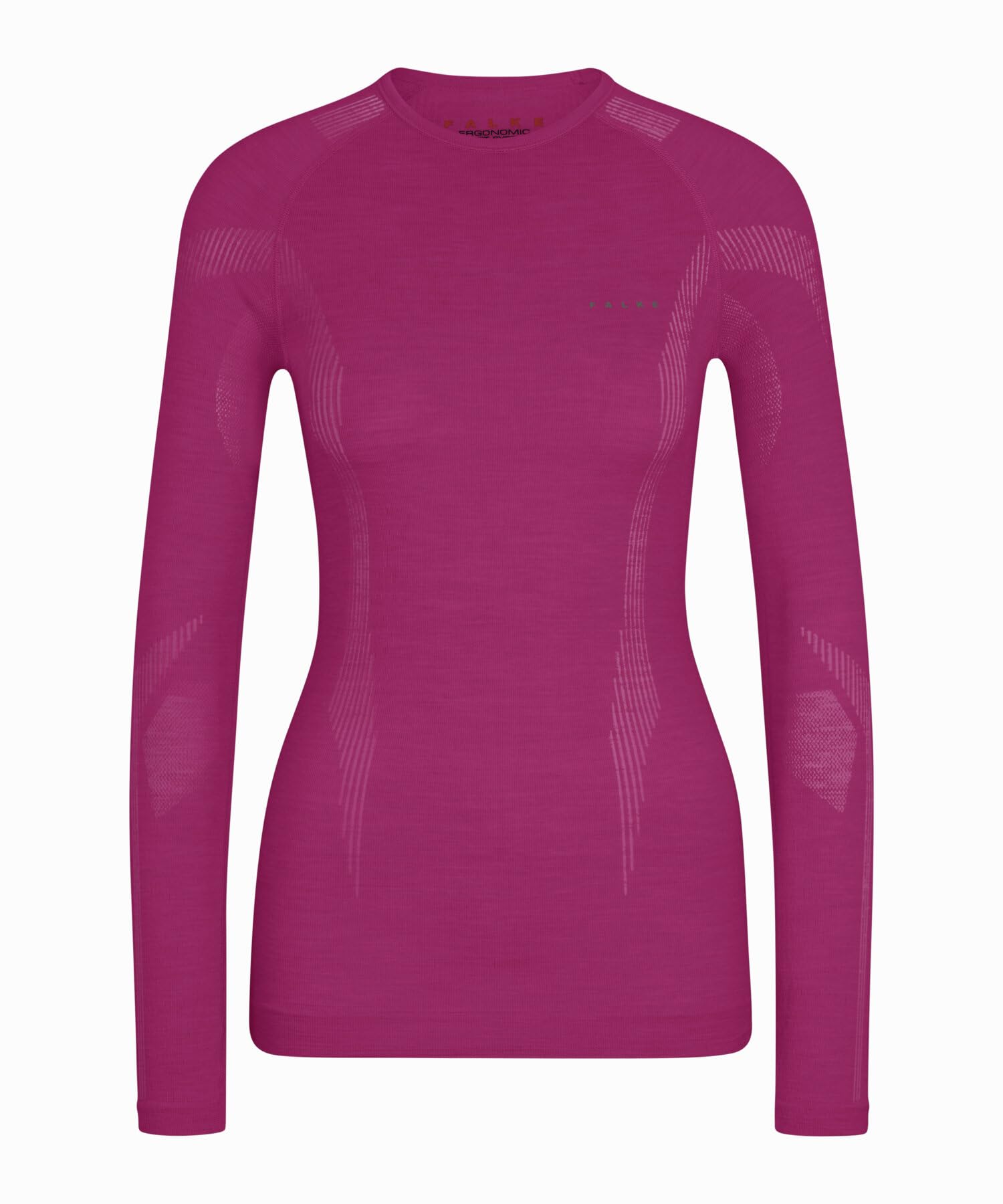 Falke Women's Wool-tech Round Neck W L/S Sh Functional Yarn Quick Dry 1 Piece Base Layer Top (Pack of 1)