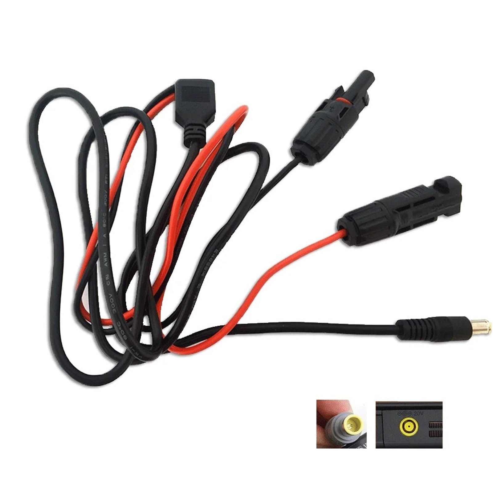 DC7909 DC8.0 Enchufe a conector solar Mc-4 Conversión Células Solares Almacenamiento de Energía Cableado de Batería Cables de Sistema Solar Fotovoltaico (1 PCS DC8 a Mc4)