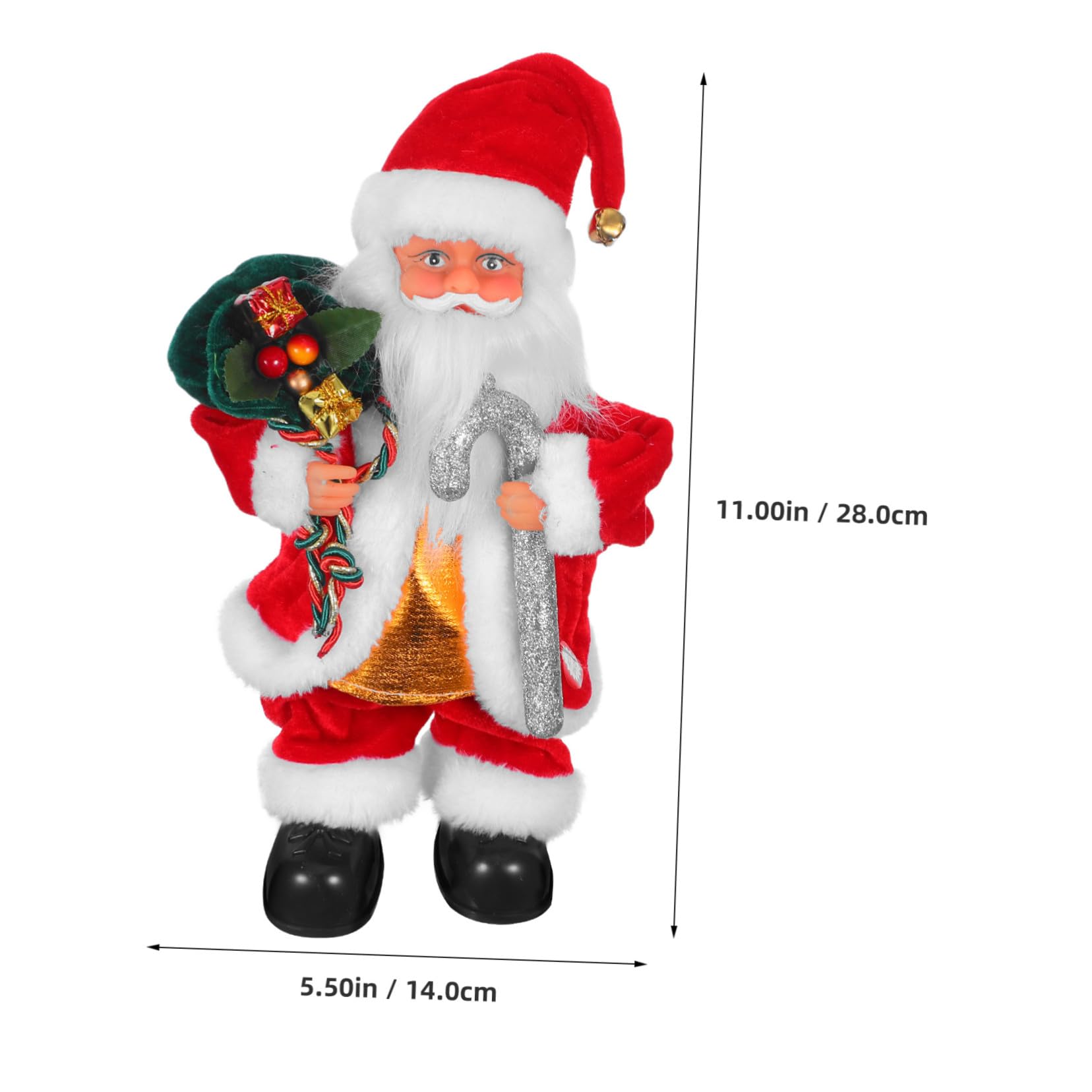 Toyvian Juguete De Papá Noel Eléctrico Musical para Decoración Navideña y Fiestas con Movimiento y Luces para Infantiles y Ambientación Festiva