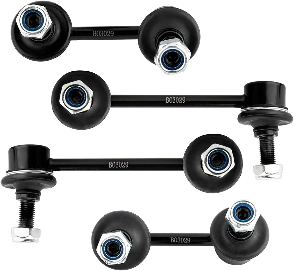 4Pcs Front & Rear Stabilizer Sway Bar End Links Kit Fit For Acura CL 2001-2003, For Acura TL 1999-03, For Honda Accord 1998-02 Replace# K90340 K90341 K90342 K90343 51320-S84-A01 52325-S84-A01