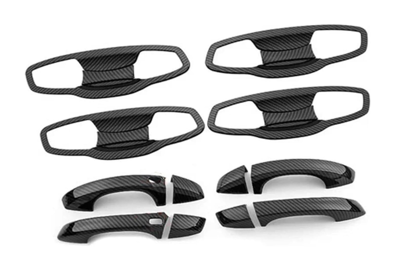 Hckclmbmzw Carbon E For Golf 7 Mk7 2013-2019 Protective Cover Door Handle Outer Bowls Trim Car Assecories Styling Stickers Door Handle Cover(Carbon E)