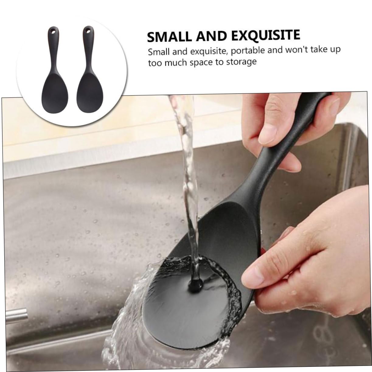 Set Di 3 Cucchiai Lunghi In Silicone Antiaderenti, Resistenti Al Calore, Per Mescolare La Cottura E Mescolare Strumenti (verde