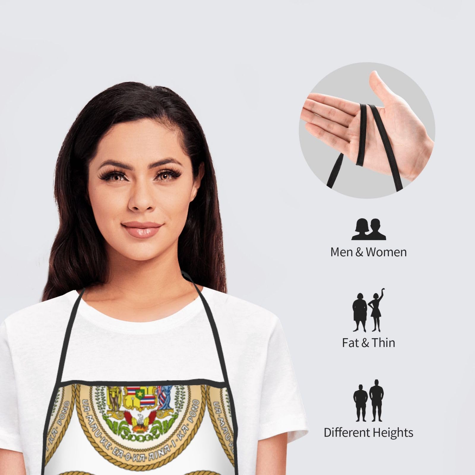 Tablier de cuisine unisexe avec emblème national de l'Illinois, doux et confortable pour homme et femme